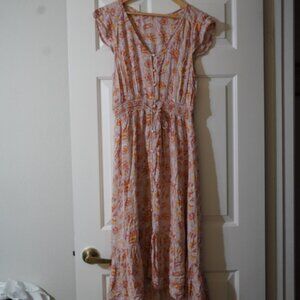 Lucky Brand Felice High-low Midi Lucky Brand Paisley Dress size medium
